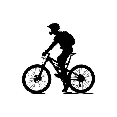 Silhouette of a Mountain Biker in Action Against a Bright Background Emphasizing Adventure, Sport, and Outdoor Recreation Inspiration
