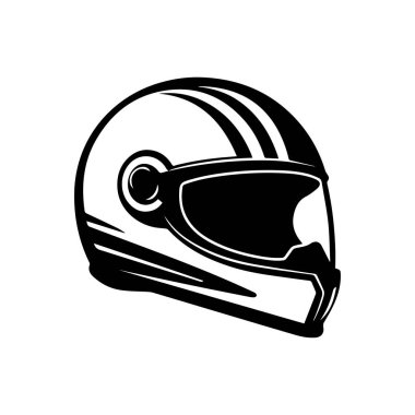 Modern Racing Helmet Outline for Thrilling Automotive Adventure and Safety in Motorsports and Recreation Activities