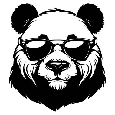 Stylish Panda Wearing Sunglasses Character Design for Cool and Trendy Apparel and Accessories