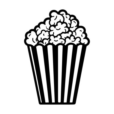 A classic popcorn box filled with fluffy popcorn, perfect for movie nights, parties, or casual gatherings. Enjoy this delightful snack!