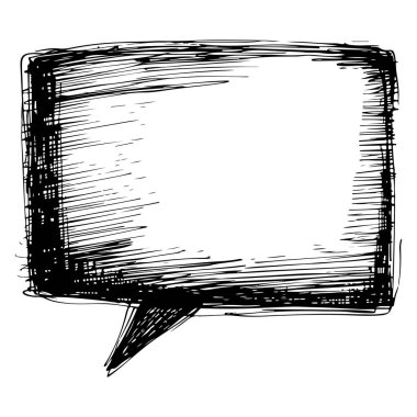 A hand-drawn speech bubble template ideal for adding text or illustrations. Its sketched style offers a creative touch for diverse design projects.