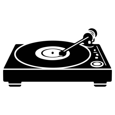 A classic vinyl turntable with a stylus poised above a circular record, showcasing retro music equipment that evokes nostalgia and creativity.