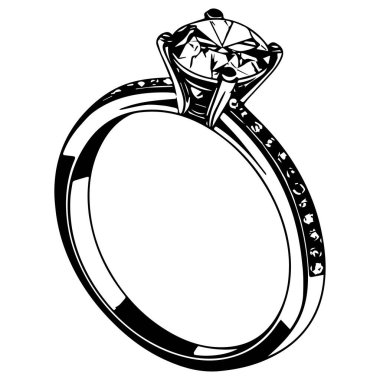 This elegant engagement ring features a sparkling diamond and intricate details, symbolizing love and commitment for special moments. Perfect for proposals.