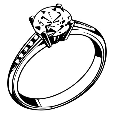 This elegant engagement ring features a stunning large diamond at its center, set in a beautifully crafted band. Ideal for proposals.