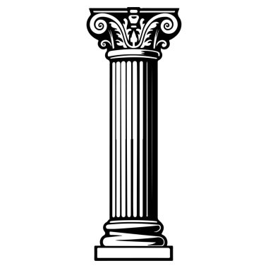 A detailed illustration of a classic Corinthian column showcasing intricate capital and fluted shaft, representing timeless architecture and heritage.