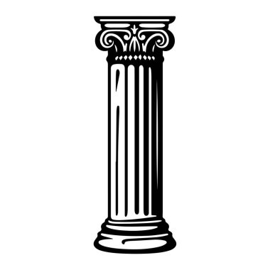 Elegant illustration of a classic architectural column, showcasing intricate designs and decorative elements, perfect for art or historic themes.