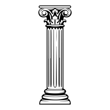 This image showcases a beautifully designed architectural column with intricate details, perfect for use in heritage projects and artistic themes.