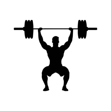 A strong male athlete demonstrates incredible strength by lifting a heavy barbell above his head, symbolizing dedication to fitness and powerlifting.