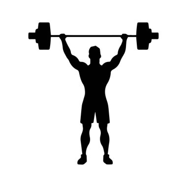 This image features a strong silhouette of a weightlifter hoisting a barbell overhead, representing dedication, strength, and athletic excellence in fitness culture.