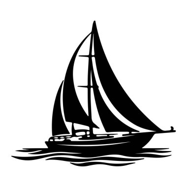 This striking silhouette of a sailing boat captures the beauty of maritime adventure. It evokes feelings of freedom and tranquility on the water.