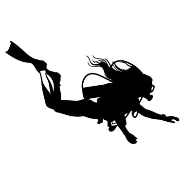 A captivating silhouette of a diver gracefully gliding through the water, showcasing the essence of underwater exploration and adventure.