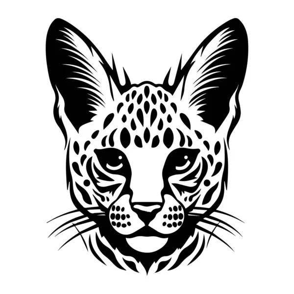 Discover a stunning black and white illustration featuring a lynx head, showcasing its intricate patterns and strong feline features in captivating detail.