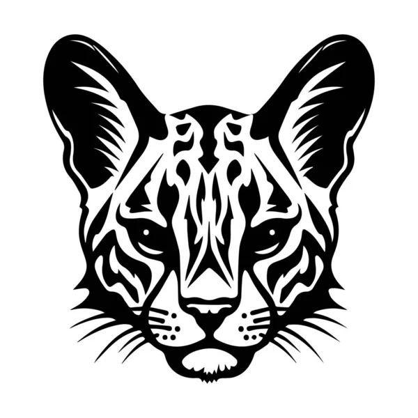 A captivating black and white illustration showcasing a tiger's head featuring intricate patterns and compelling expression, perfect for design and art projects.
