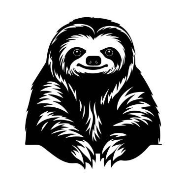 Adorable sloth illustration featuring a cute and friendly character with soft fur, perfect for animal lovers and nature-themed projects.