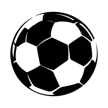 This image features a classic black and white soccer ball icon, perfect for sports themes, recreation activities, and athletic designs.