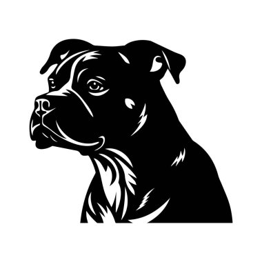 This artistic silhouette of a dog captures elegance and strength. Ideal for pet themes, it represents loyalty and companionship in simple beauty.