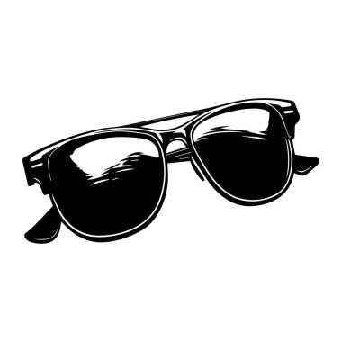 A pair of stylish black sunglasses featuring a sleek design and reflective lenses, perfect for enhancing summer outfits and protecting eyes.