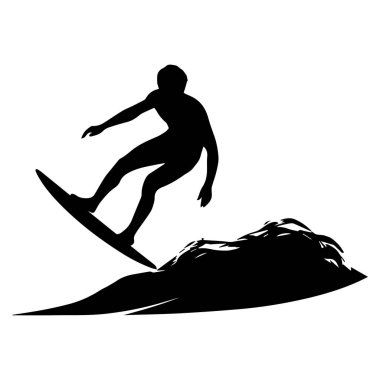 A striking silhouette of a surfer skillfully navigating a wave, capturing the essence of freedom and adventure in water sports.