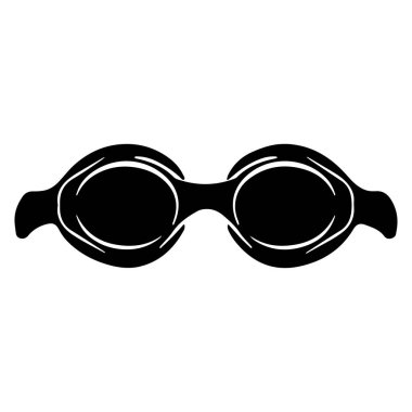 A pair of sleek black swimming goggles on a clean white background, symbolizing athleticism, performance, and aquatic activities. Perfect for promoting swim sports.