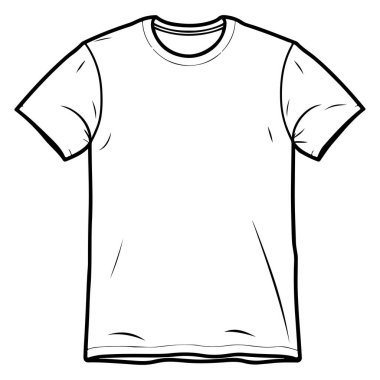 A plain white t-shirt outline on a transparent background offers a versatile template for graphic design and customization, perfect for various apparel projects.
