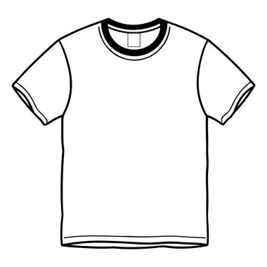 This image features a plain white t-shirt outline, ideal for design mockups and customization. The minimalist design allows for endless creative possibilities in fashion and graphics.