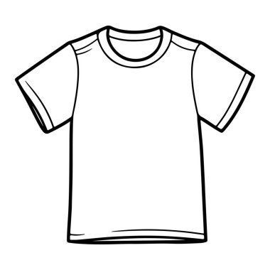 A simple blank white t-shirt template, perfect for showcasing custom designs, graphic prints, or fashion concepts in creative projects.