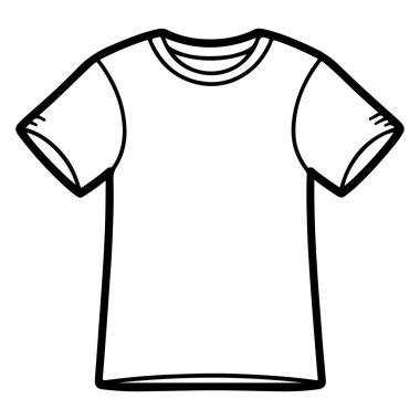 A versatile white t-shirt outline design suitable for various branding and marketing purposes. Ideal for mockups and visual presentations.