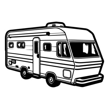 This vintage travel trailer design captures the essence of freedom and adventure, perfect for summer getaways and outdoor escapades.