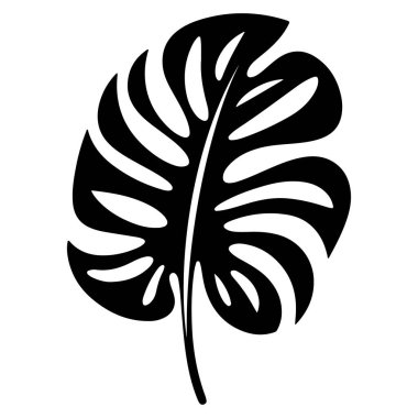 This elegant silhouette of a monstera leaf is perfect for nature-inspired projects. Ideal for minimalistic decor and tropical themes.