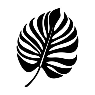 Stunning silhouette of a monstera leaf, perfect for minimalist art projects and natural-themed decor. Ideal for a serene aesthetic.