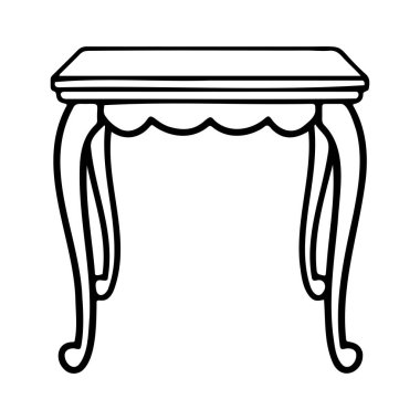 This elegant vintage table features curved legs and intricate details in a minimalist style, perfect for enhancing any home's decor and ambiance.