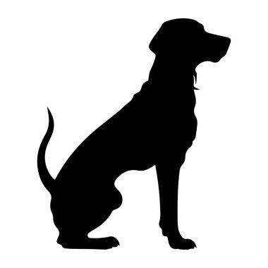 This stunning black silhouette of a dog sitting gracefully serves as a versatile design element for artistic and branding needs. It evokes companionship and loyalty.