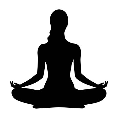 A tranquil silhouette of a person meditating in a relaxed pose, embodying peace and mindfulness, ideal for wellness and meditation themes.