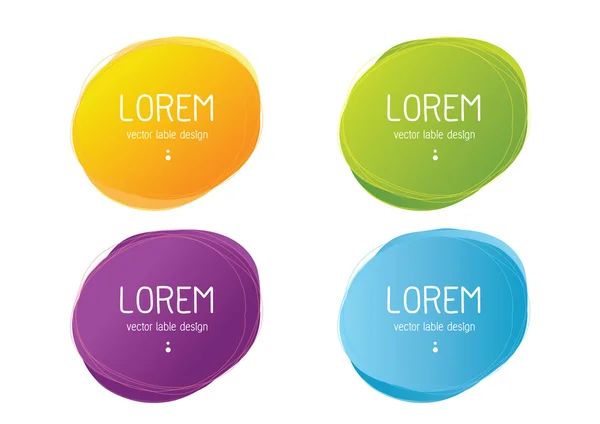 Set van ronde cirkel kleurrijke vectorvormen — Stockvector