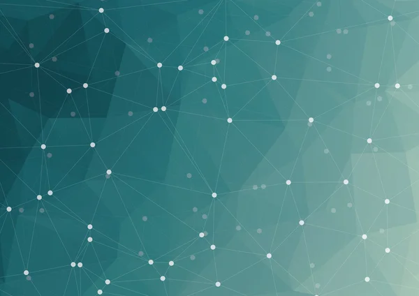 Tel kafes kafes poligonal arka plan ile bağlı çizgiler ve noktalar