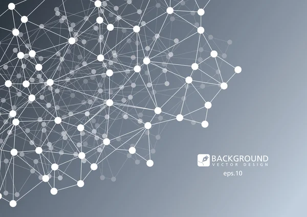 Tel kafes kafes poligonal arka plan ile bağlı çizgiler ve noktalar