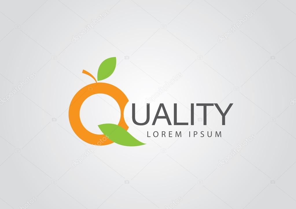 Quality fruit logo design