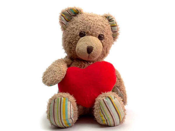 Nallebjörn med hjärta — Stockfoto