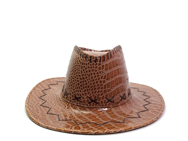 Kahverengi şapka moda — Stok fotoğraf