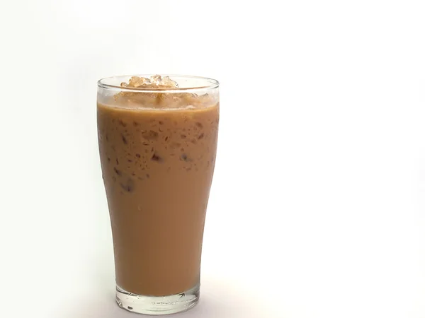 Кава з льодом у довгій склянці — стокове фото