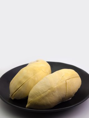 Durian, yakın meyve Kral, beyaz bir arka plan üzerine koymak.