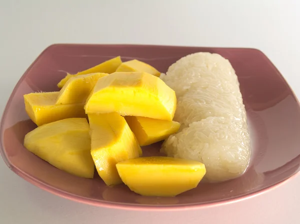 Mango lepkavá rýže — Stock fotografie