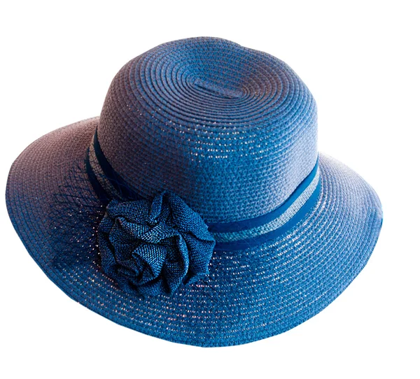 Chapeau bleu femme — Photo