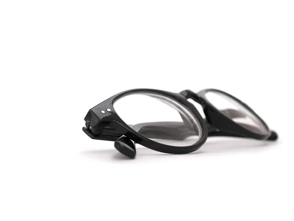 Óculos pretos, sobre fundo branco . — Fotografia de Stock