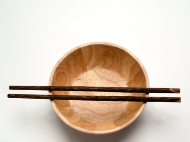 yemek için ahşap kase 