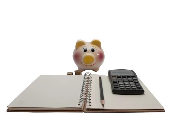 Diary , Calculating cost — Stock Photo, Image