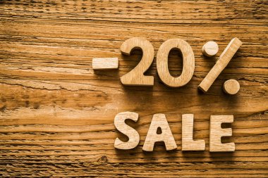 - yüzde 20 indirim simgesi