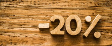 - yüzde 20 indirim simgesi