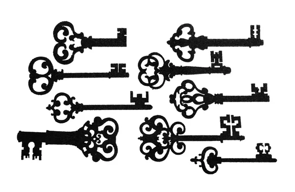 Retro stary wieku klucze — Zdjęcie stockowe