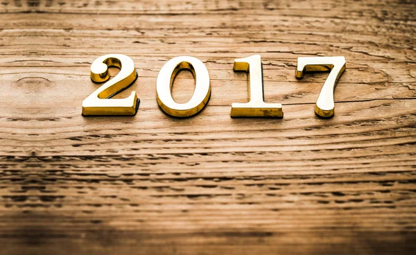 Az év 2017 gravírozott szövege — Stock Fotó